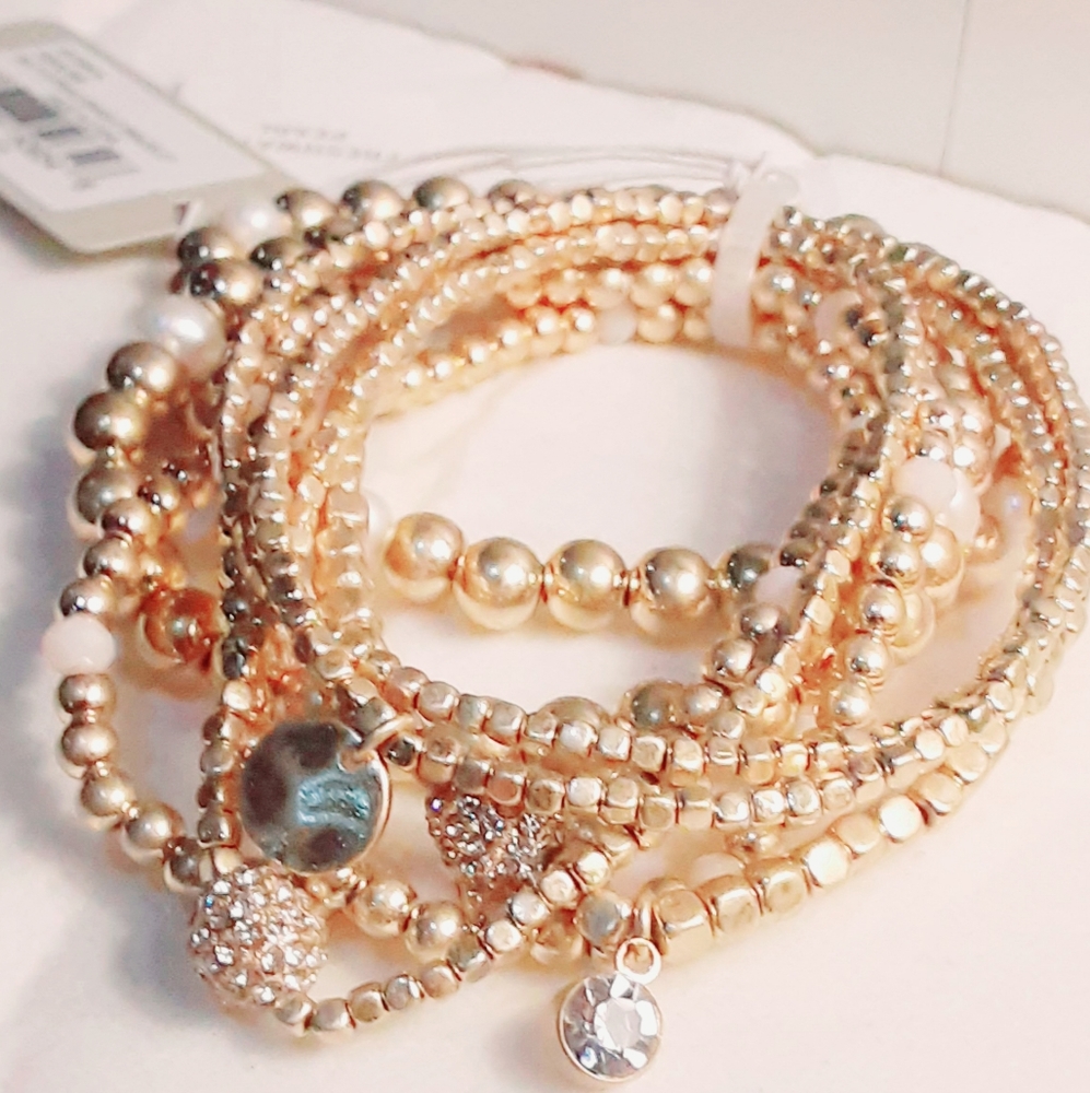 Tommy Bahama multi-strand Freshwater Pearl Bangle Bracelet